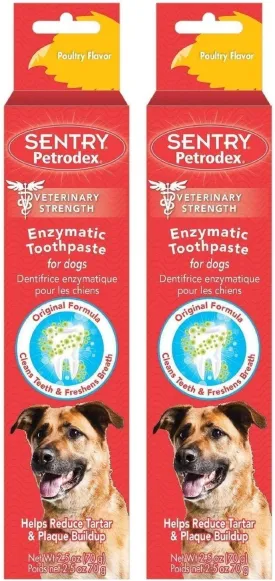 Petrodex Enzymatic Toothpaste for Dogs - Poultry Flavor, 2.5-Ounce, 2 Pack