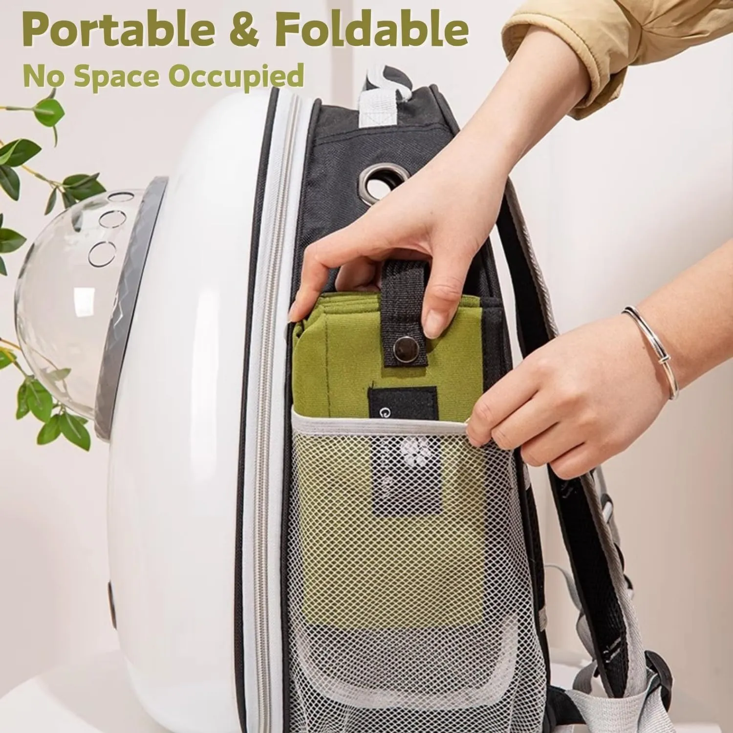 Portable Foldable Cat Litter Box - Waterproof, Leak-Proof for Outdoor Camping, Hotel Stays, Road Trips - Travel Essentials for Cats & Kittens (Green, Large)