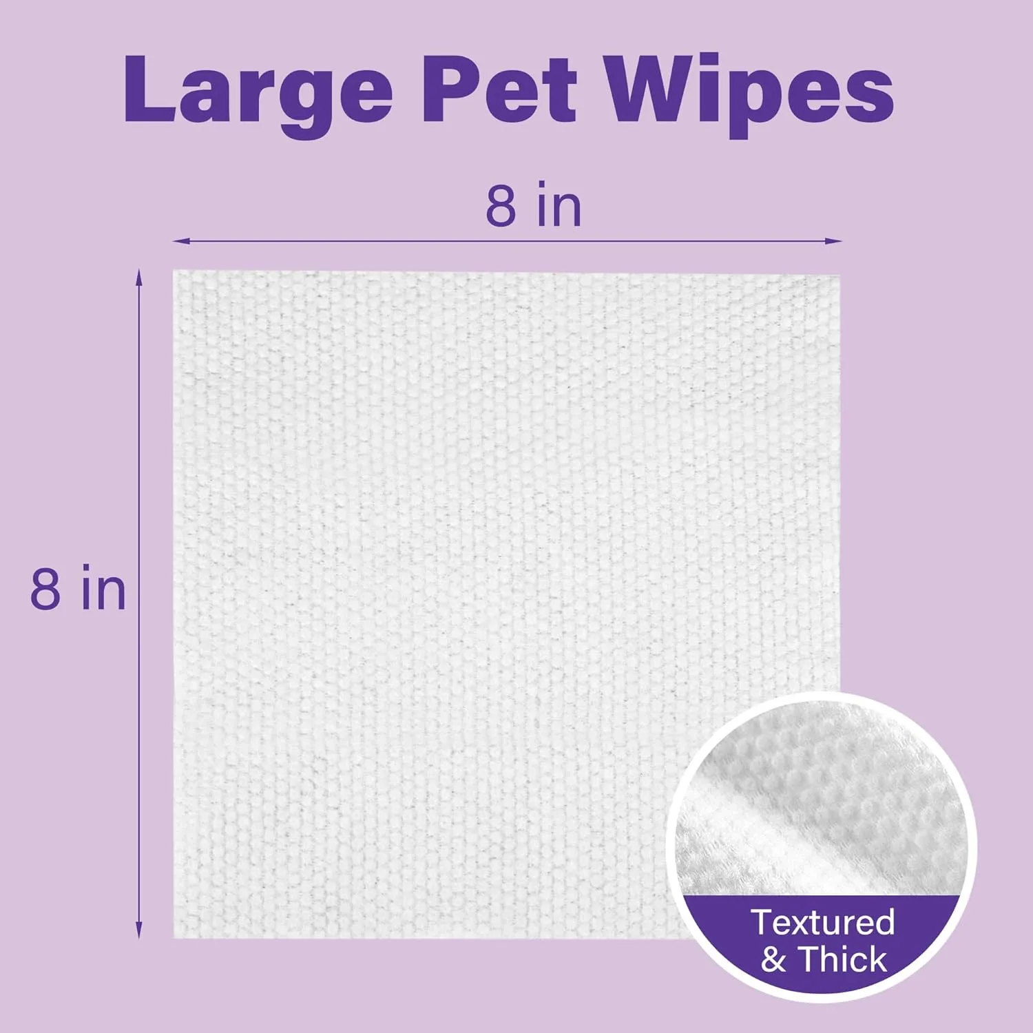 PrimePets Dog Wipes, 400 Count, 8" x 8" Pet Grooming Wipes for Dogs Cats Cleaning Deodorizing, Lavender Scented, Extra Thick Dog Paw Wipes for Sensitive Skin, Clean Ears, Eyes, Butt, Body & Teeth