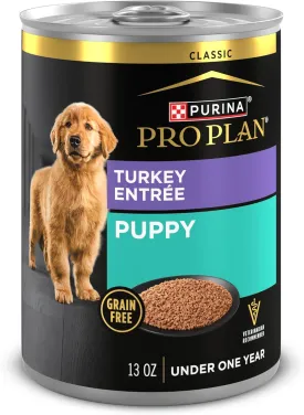 Purina Pro Plan Grain Free Wet Puppy Food, Classic Turkey Entre - (Pack of 12) 13 oz. Cans
