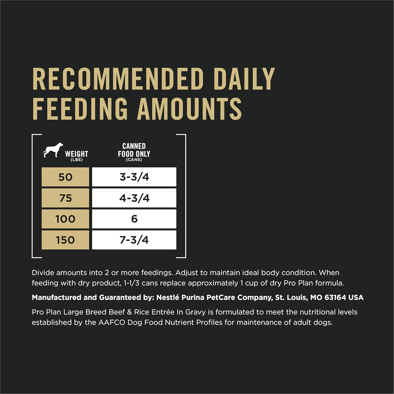 Purina Pro Plan Gravy Wet Dog Food for Large Dogs, Large Breed, Beef and Rice Entre - (Pack of 12) 13 oz. Cans