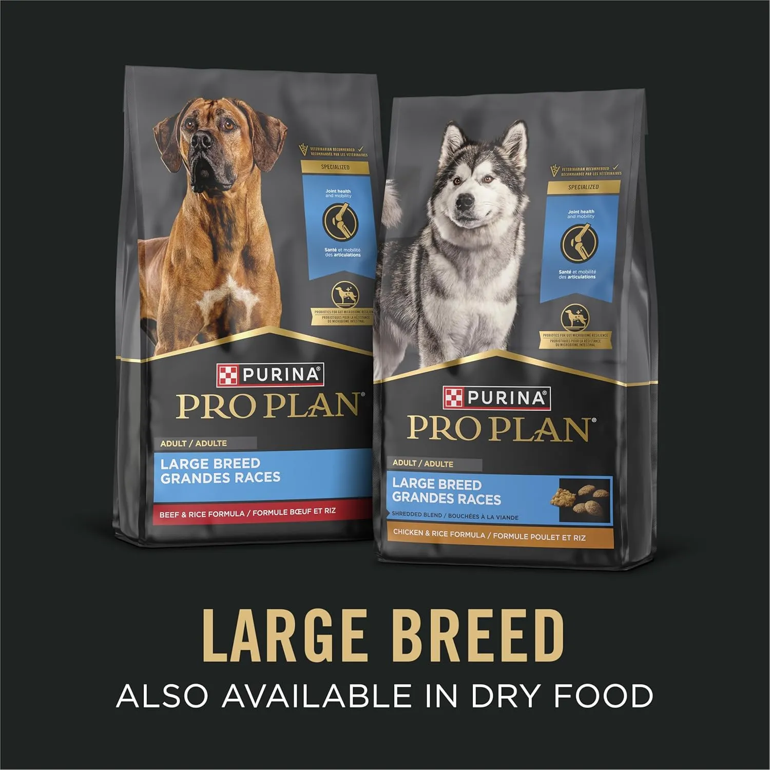 Purina Pro Plan Gravy Wet Dog Food for Large Dogs, Large Breed, Beef and Rice Entre - (Pack of 12) 13 oz. Cans