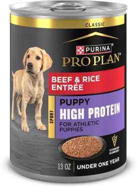 Purina Pro Plan Sport High Protein Puppy Food Beef & Rice Entree Wet Formula - (Pack of 12) 13 oz. Cans