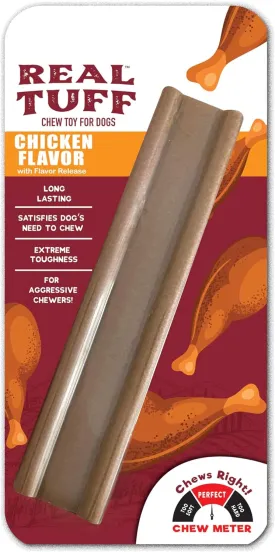 Real Tuff | Chew Toy for Large Dogs | Long Lasting for Aggressive Chewers | Chicken Flavor | 1 Count