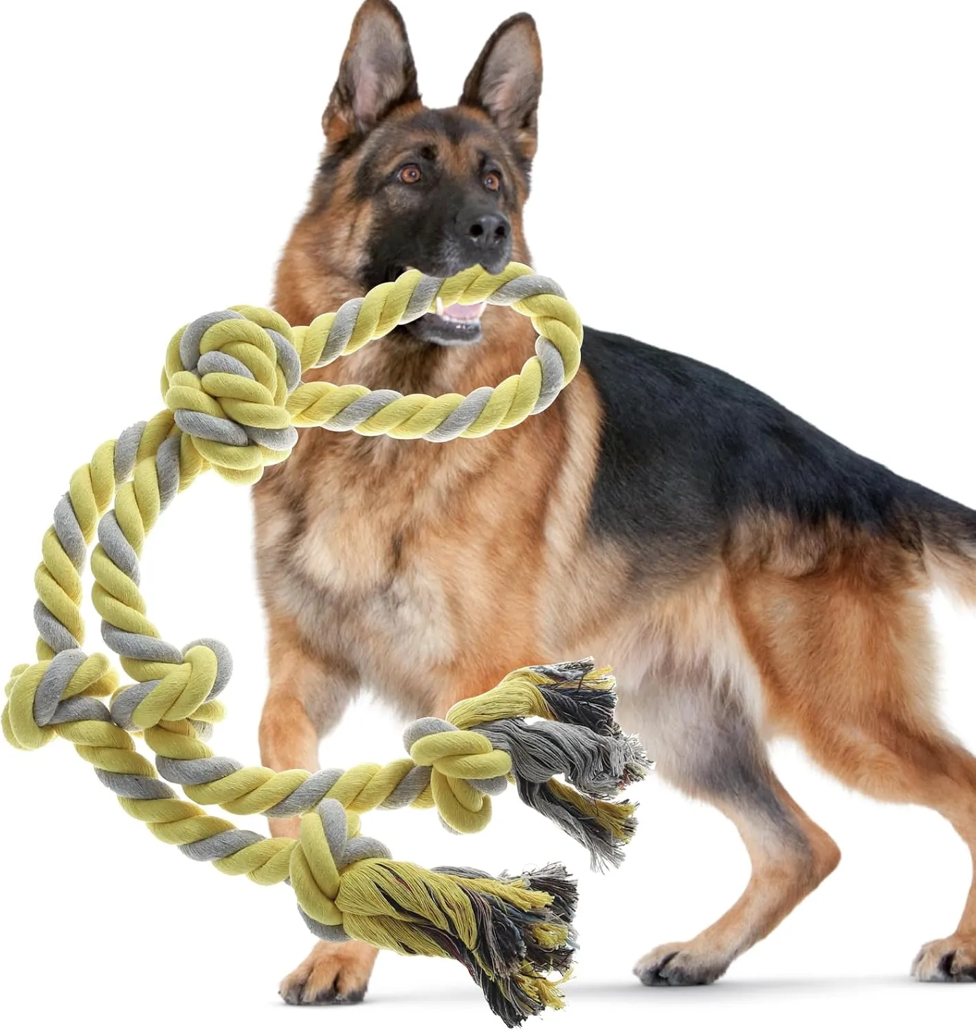 Rope Toy for DogsLarge Dog Rope Toys for Aggressive Chewers, Heavy Duty Dog Toys for Large Medium Breed, Indestructible Tough Rope Chew Toys Tug of War Dog Toy Cotton Rope for Teeth Cleaning