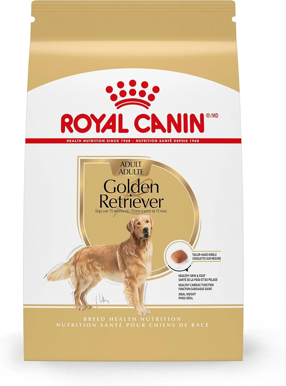 Royal Canin Golden Retriever Adult Dry Dog Food, 30 lb bag