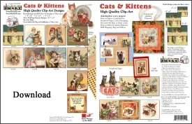 ScrapSMART - Cats and Kittens Collection Software - Jpeg & PDF Files for Mac [Download]