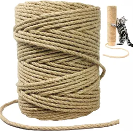 Sisal Rope for Cat Scratcher,Rope for Cat Scratch Post 5mm 164FT Jute Twine for Scratching Post Repairing, Recovering or DIY