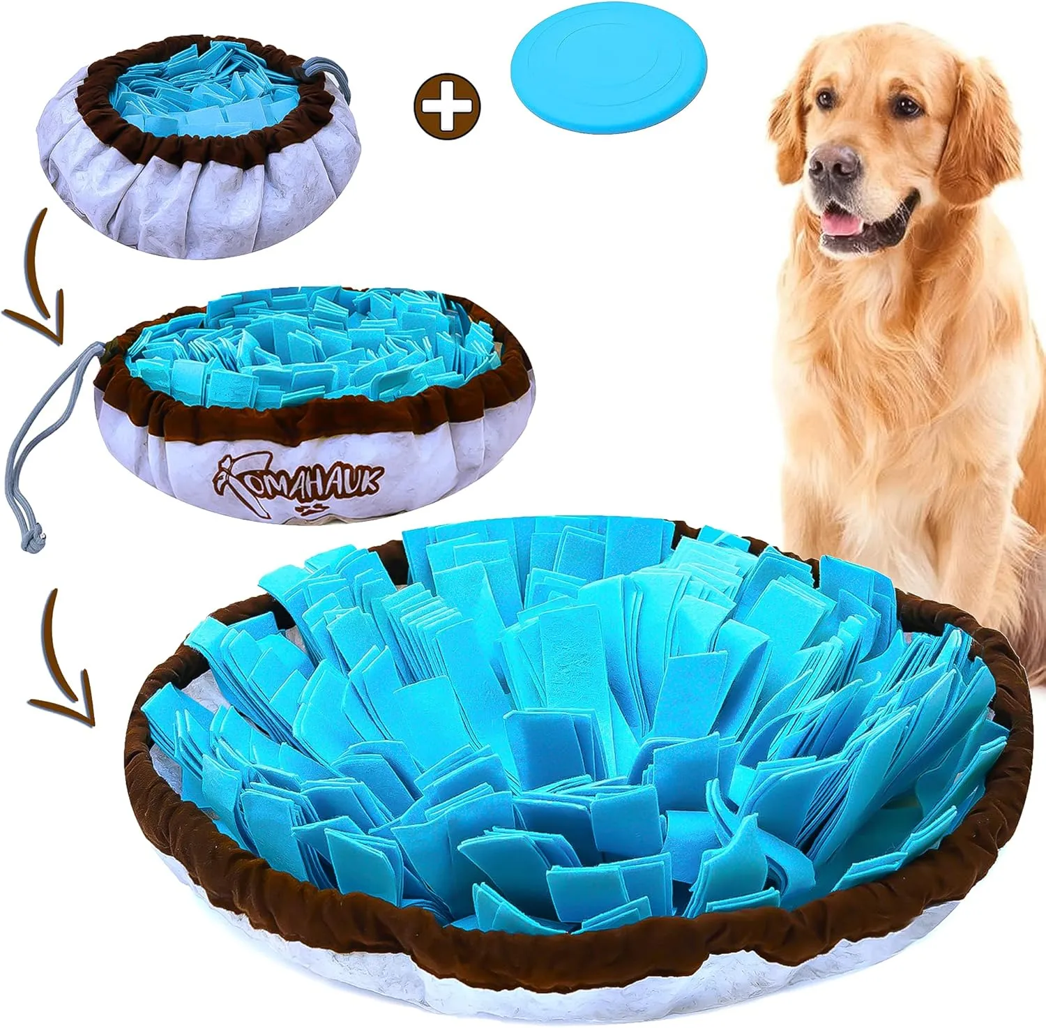 Snuffle Mat for Dogs Small and Large Breed  Interactive Feed Game/Cat Dog Puzzle Toy That Helps with Stress Relief, Foraging Skills, Brain Stimulation and Boredom Dog Enrichment Toys
