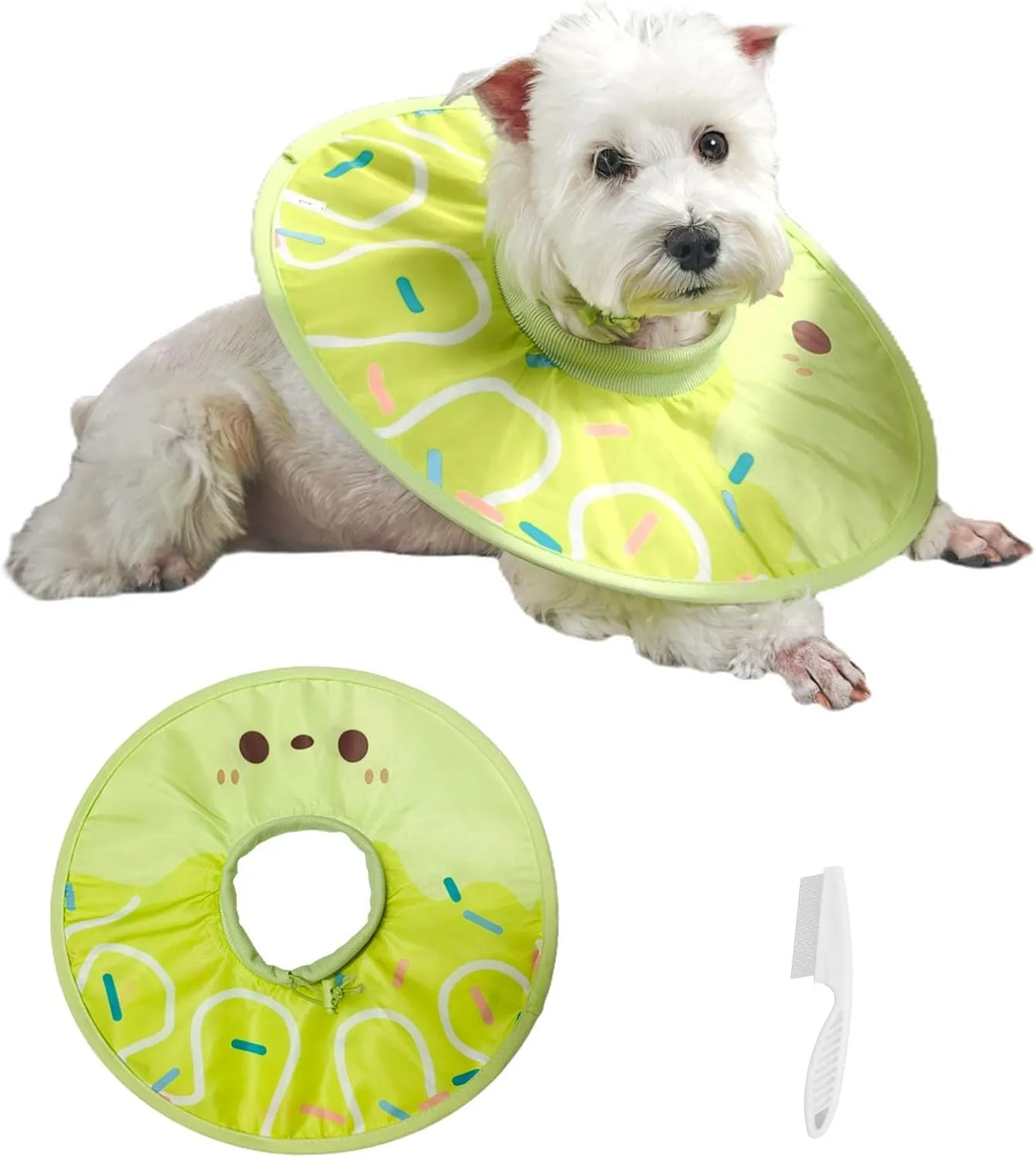 Soft Pet Recovery Collar for Cats and Small Dogs  Comfortable, Lightweight Collar with Comb Alternative Prevents Licking and Scratching, Allows Normal Eating and Vision, Adjustable and Durable Design