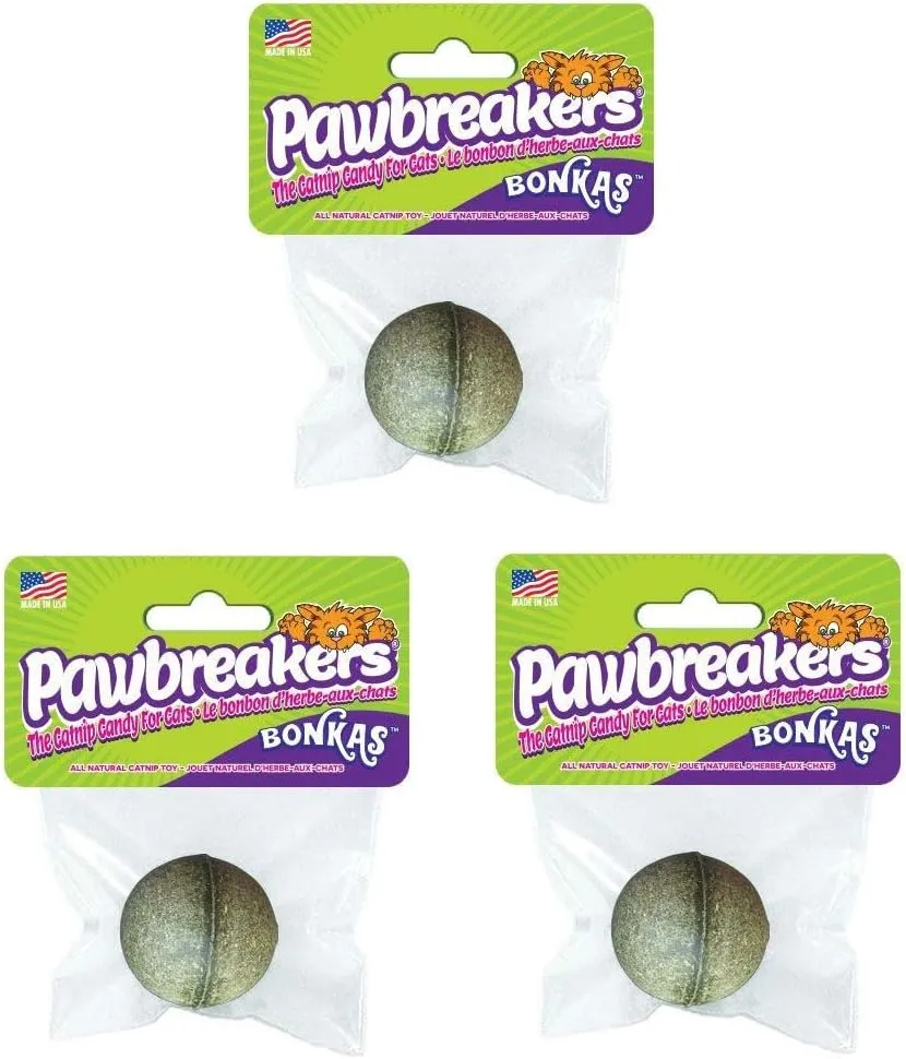 Solid Catnip Balls, Original, 1.25" Diameter, All-Natural Treats for Cats (3 Pack)