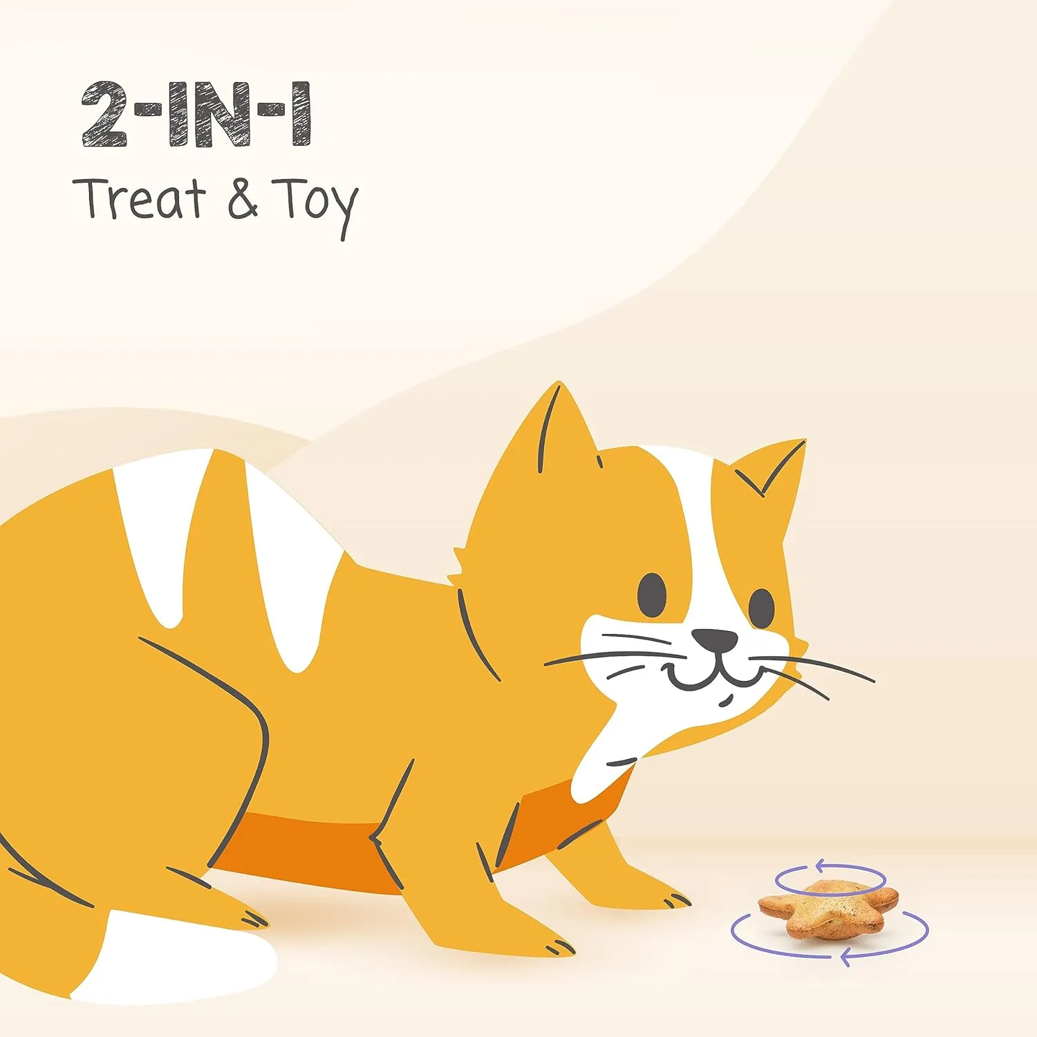 Starry Spinners Cat Treat, 2.8 Ounce, 2-in-1 Treat & Toy Made with Real Chicken, Chicken Liver & Catnip, Encourages Playfulness & Low Calorie