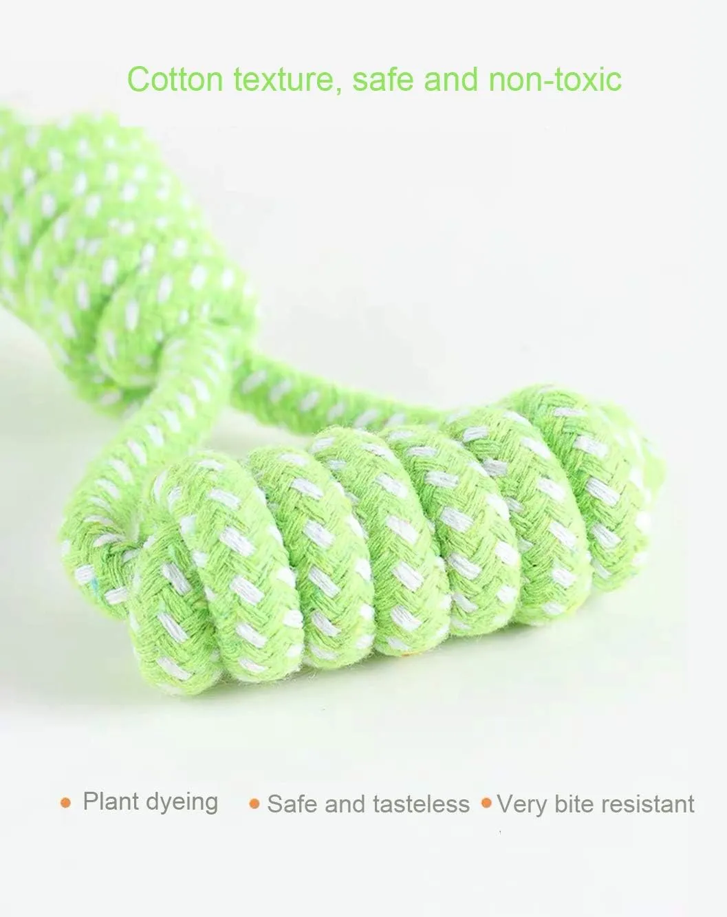 Sunglow Knotted Woven Pet Dog ToyEco-Friendly Cotton Rope Toys, Bite-Resistant Rope Knot Dog ToyMedium/Small Dogs ToyNot Suitable for Dogs with Strong Aggressive Chewing