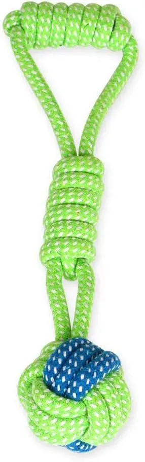 Sunglow Knotted Woven Pet Dog ToyEco-Friendly Cotton Rope Toys, Bite-Resistant Rope Knot Dog ToyMedium/Small Dogs ToyNot Suitable for Dogs with Strong Aggressive Chewing