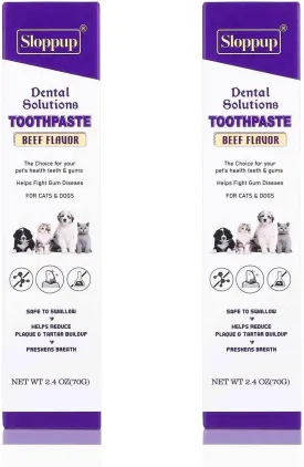 Toothpaste | Teeth Cleaning and Fresh Breath Dental Care for Bengal Cat Kittens and Adult Cats | Soothes Inflamed Gums | Safe for Puppies | Vet Formulated 2 Pack (4.8 OZ)
