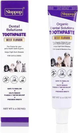 Toothpaste | Teeth Cleaning and Fresh Breath Dental Care for Peterbald Cat Kittens and Adult Cats | Soothes Inflamed Gums | Safe for Puppies | Vet Formulated 1 Pack (2.4 OZ)