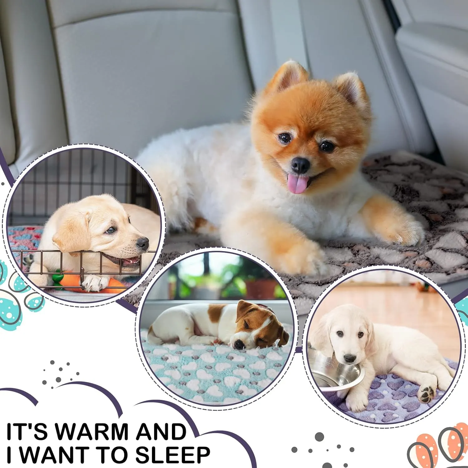 Tudomro 8 Pcs Guinea Pig Bedding Cage Liners Bulk Blankets Small Animal Flannel Throw Bedding Waterproof Absorbent Reusable Pet Pee Sleep Mat Pad Cover for Hamster Ferret(Heart,47 x 24 Inch)