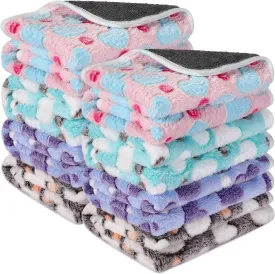 Tudomro 8 Pcs Guinea Pig Bedding Cage Liners Bulk Blankets Small Animal Flannel Throw Bedding Waterproof Absorbent Reusable Pet Pee Sleep Mat Pad Cover for Hamster Ferret(Heart,47 x 24 Inch)