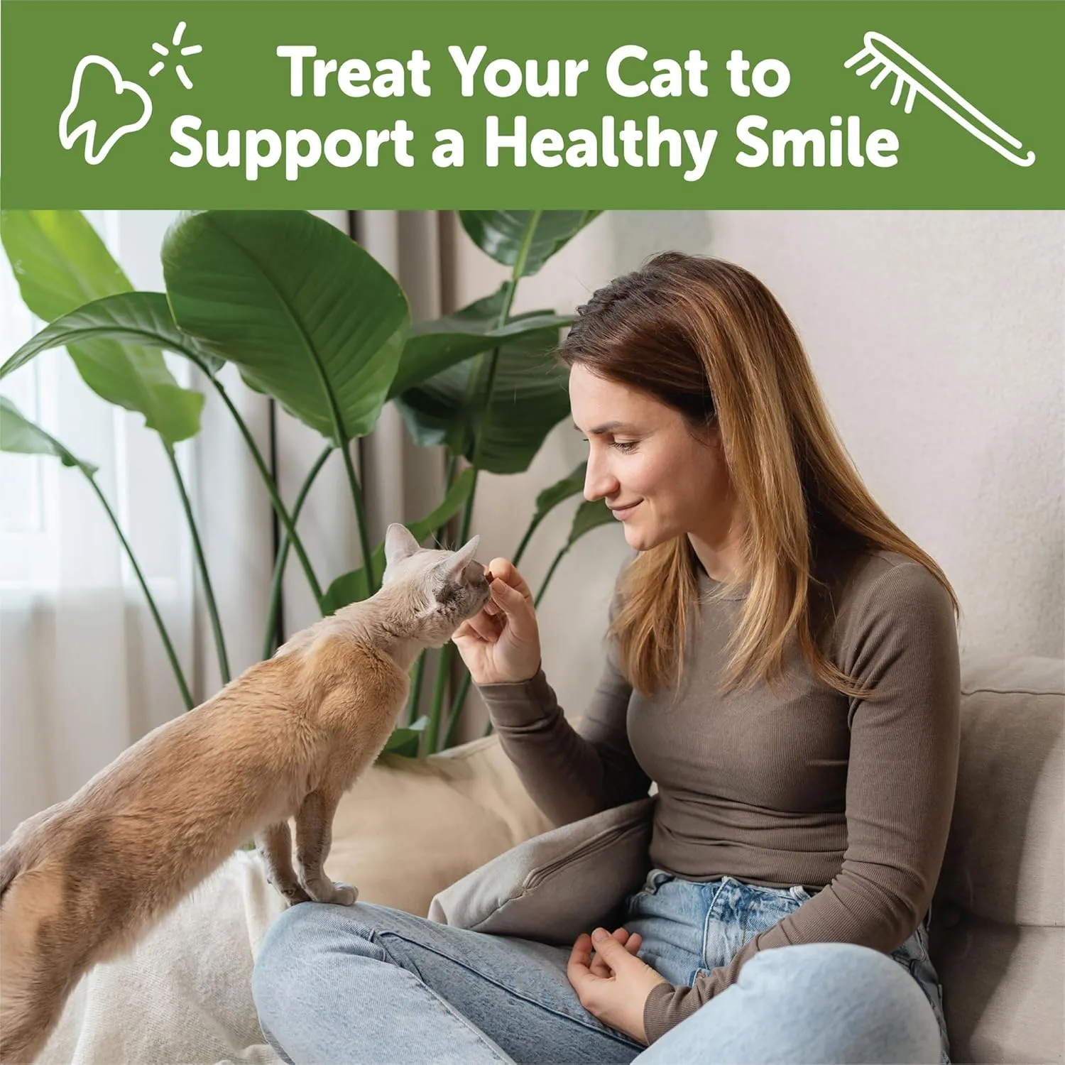 WHIMZEES Wellness Cat Dental Treats, Natural Chews, Chicken and Salmon Flavor, (4.5 Ounce Bag)
