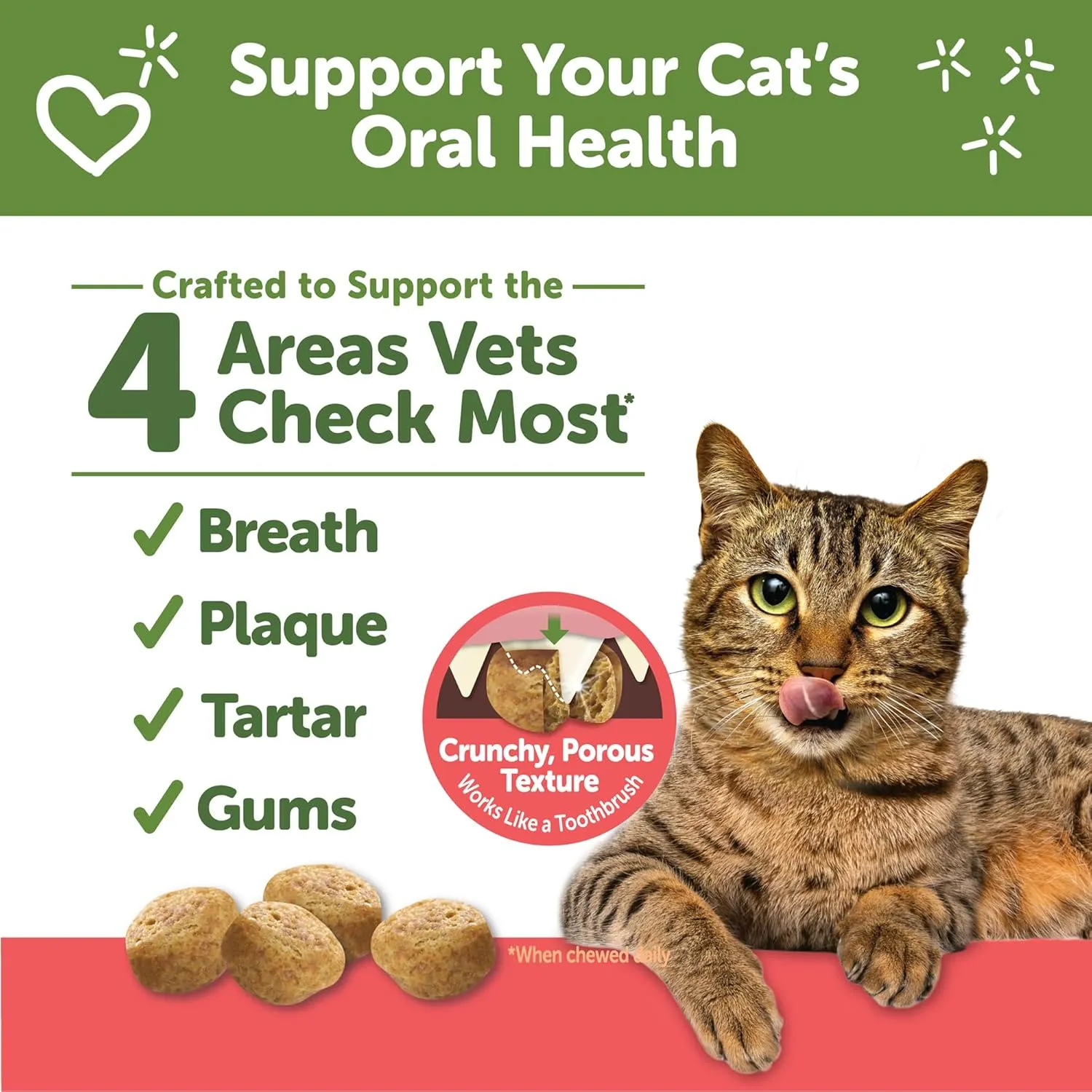 WHIMZEES Wellness Cat Dental Treats, Natural Chews, Chicken and Salmon Flavor, (4.5 Ounce Bag)