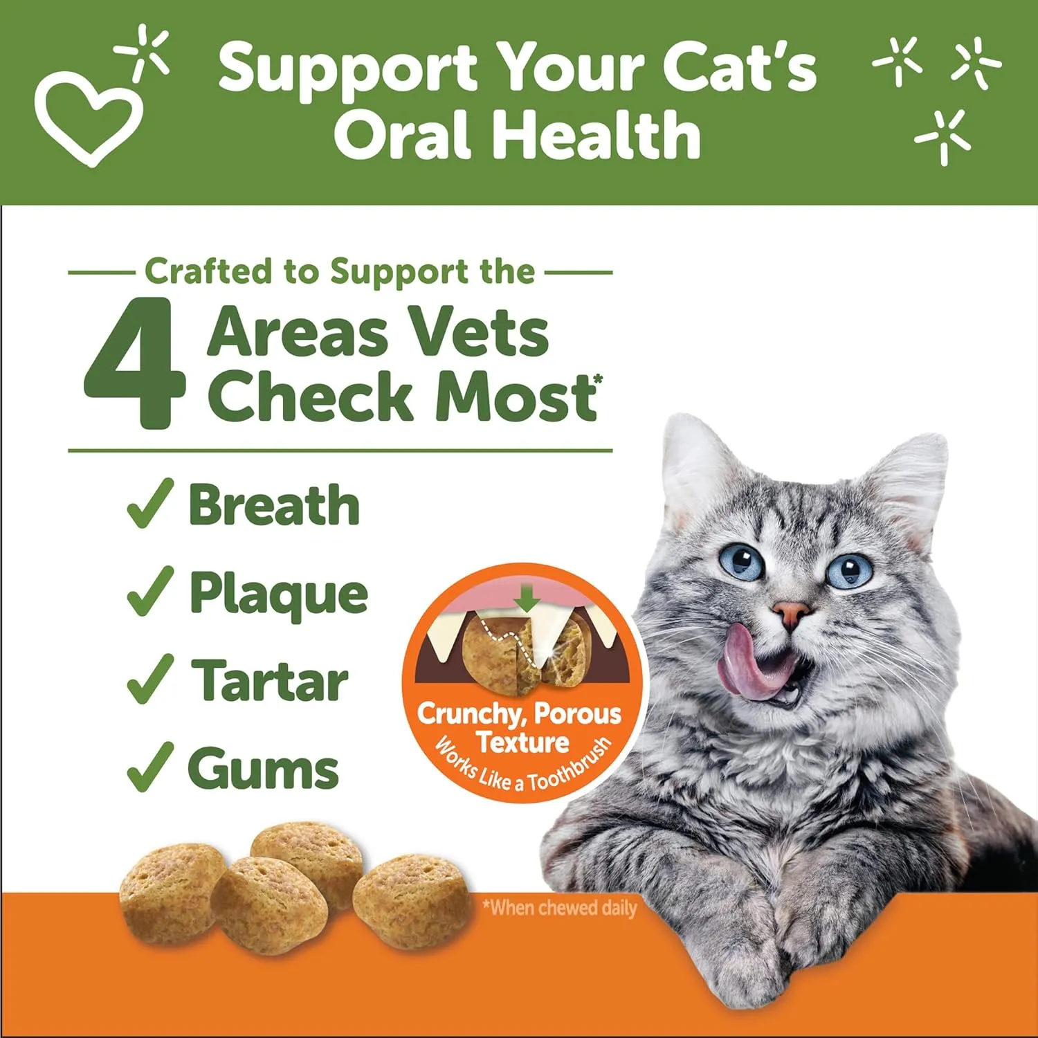 WHIMZEES Wellness Cat Dental Treats, Natural Chews, Chicken Flavor, (2 Ounce Bag)