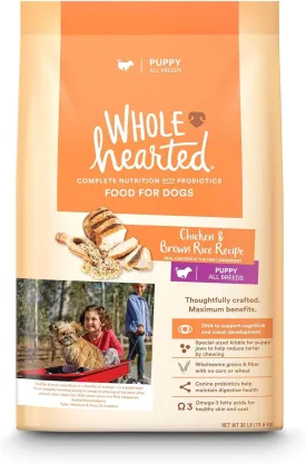 WholeHearted All Breed Chicken and Brown Rice Recipe Dry Puppy Food 30 lbs.