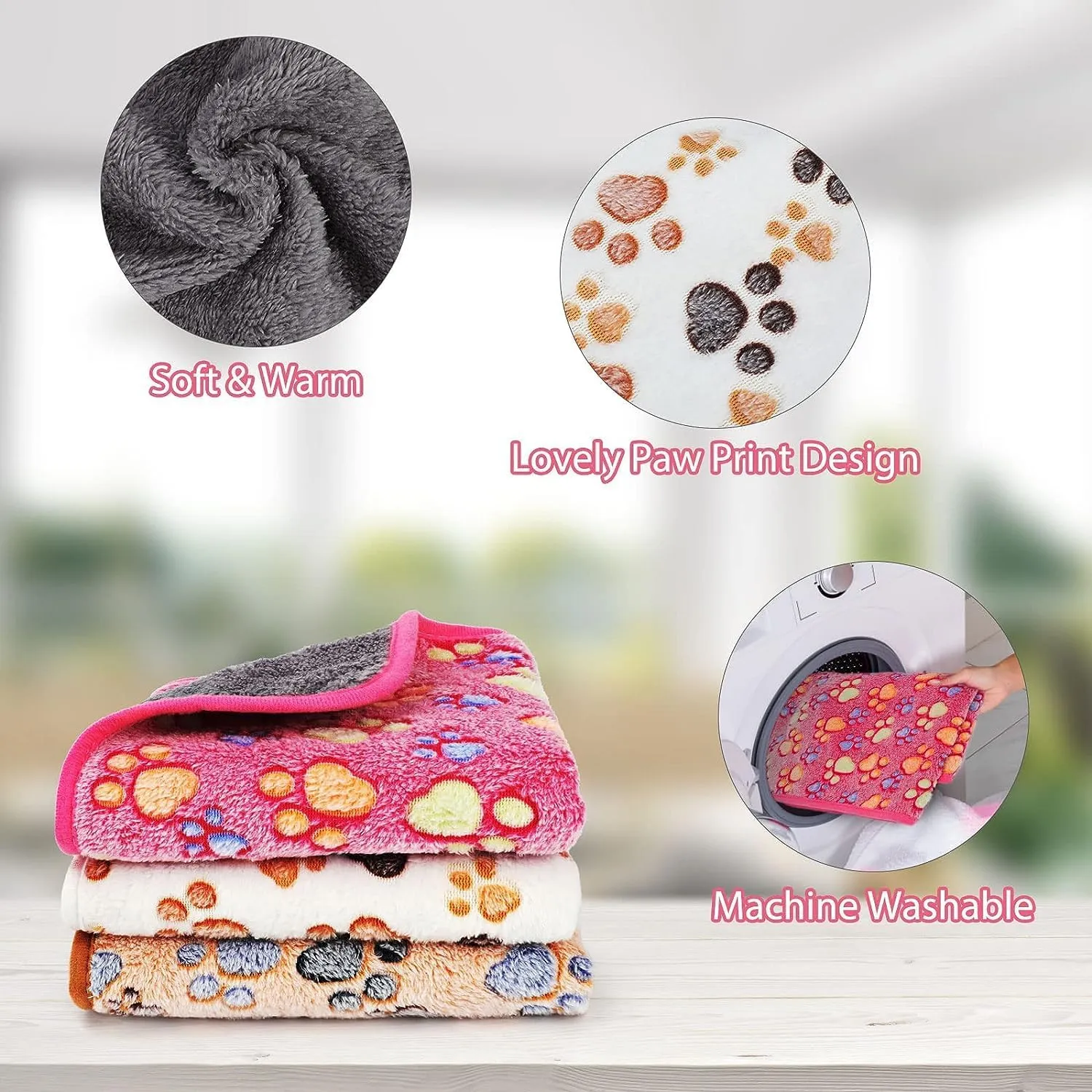 YUEPET Waterproof Guinea Pig Blankets Washable 3 Pack Small Animal Fleece Cage Liners Pet Soft Sleep Mat Pad Cover Warm Flannel Throw for Hamster Guinea Pig Rabbit Chinchilla Hedgehog Ferret 30"16"